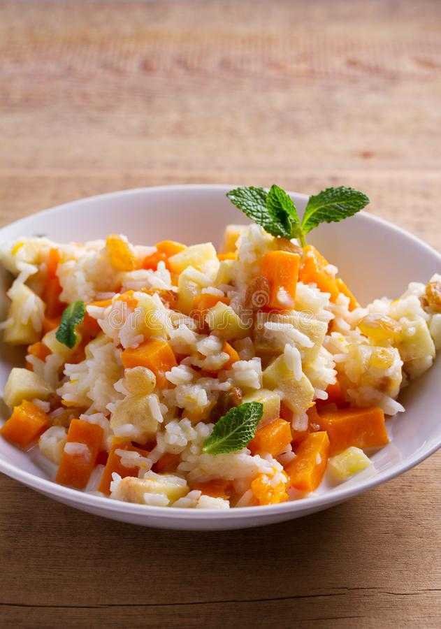 Пошаговый рецепт рисовой каши с тыквой на молоке