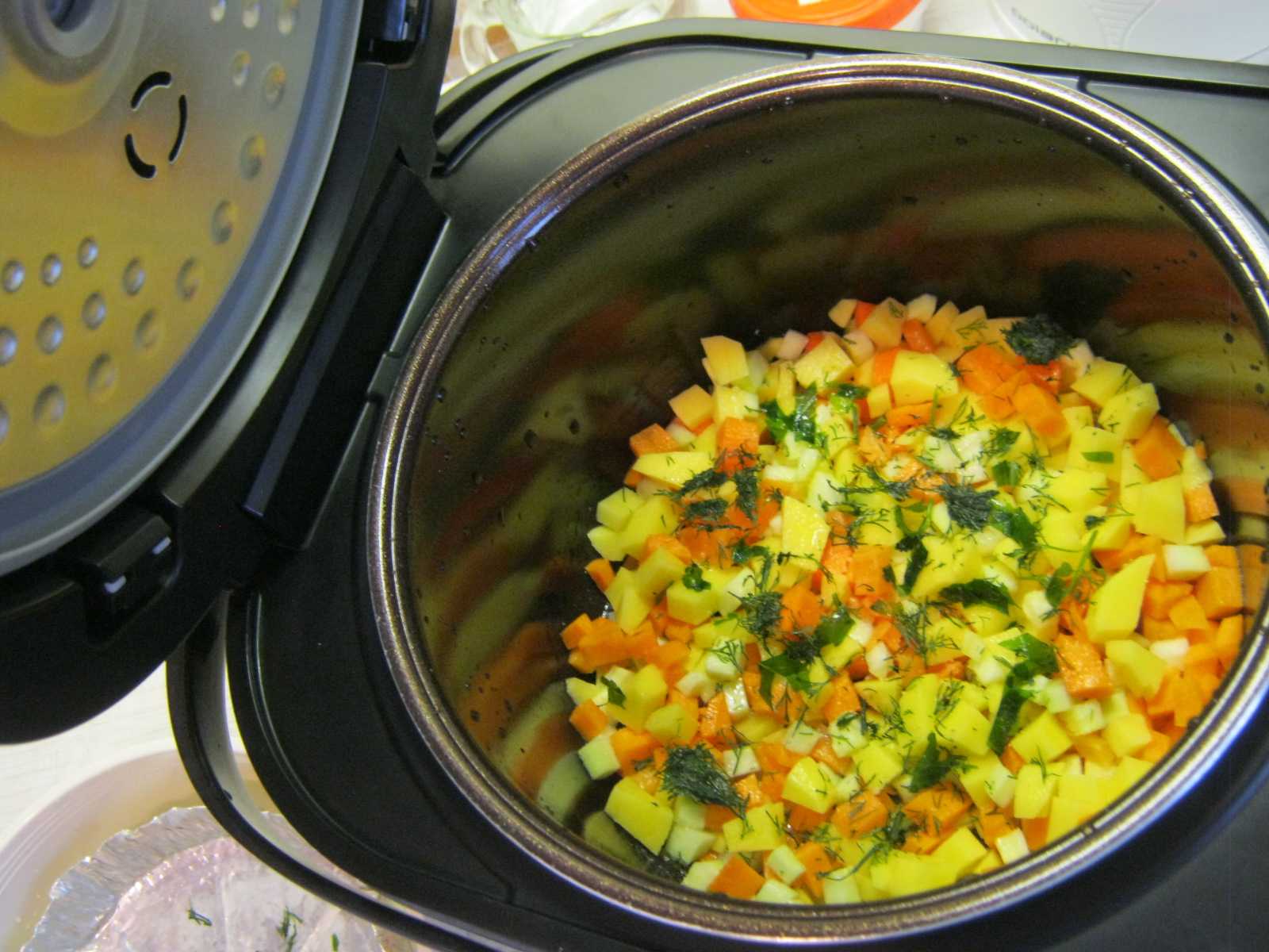 Приготовление овощей в мультиварке