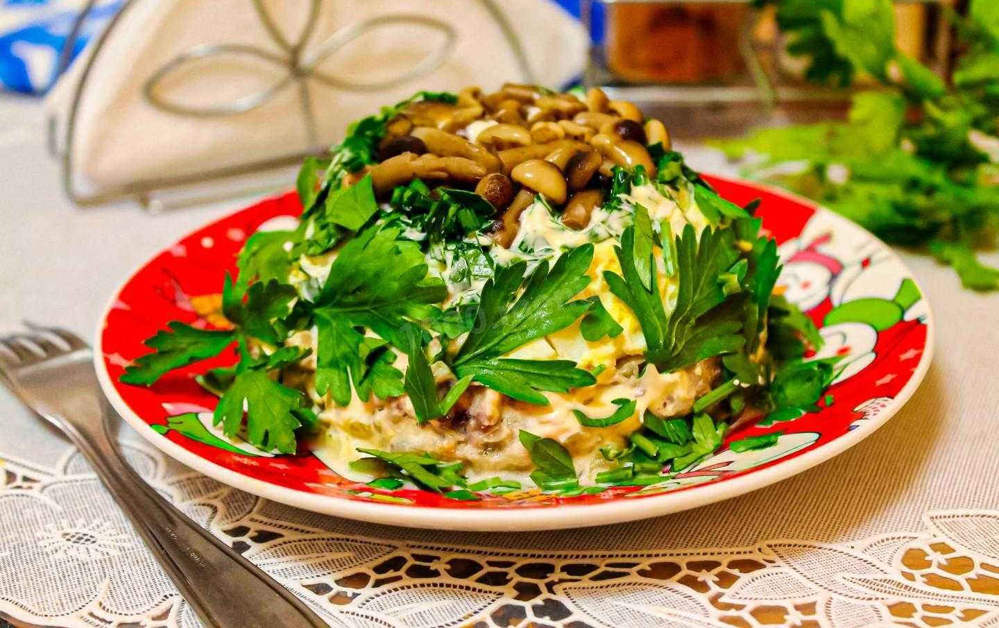 Салат из шампиньонов рецепты с фото простые и вкусные