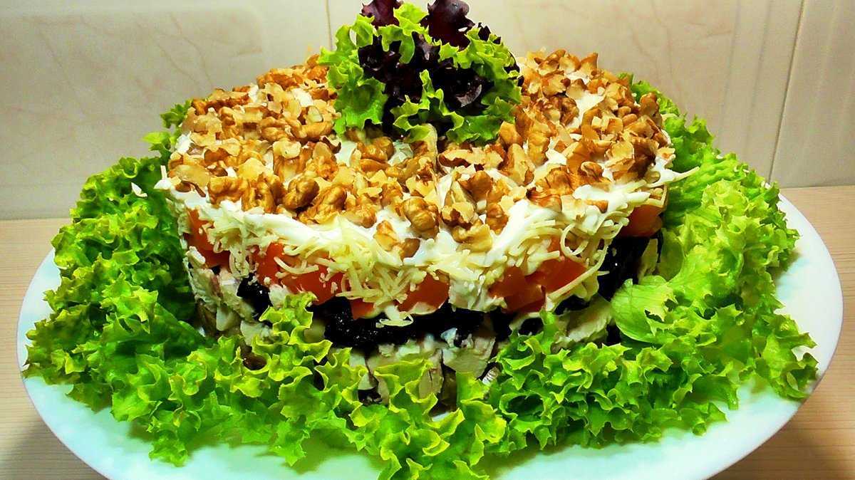 Рецепт с фото: салат грибное лукошко с шампиньонами + видео