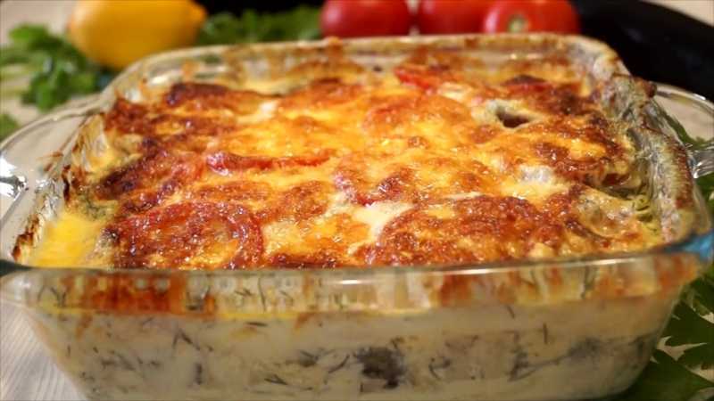 Рыба с овощами запеченная в духовке - рецепты с фото