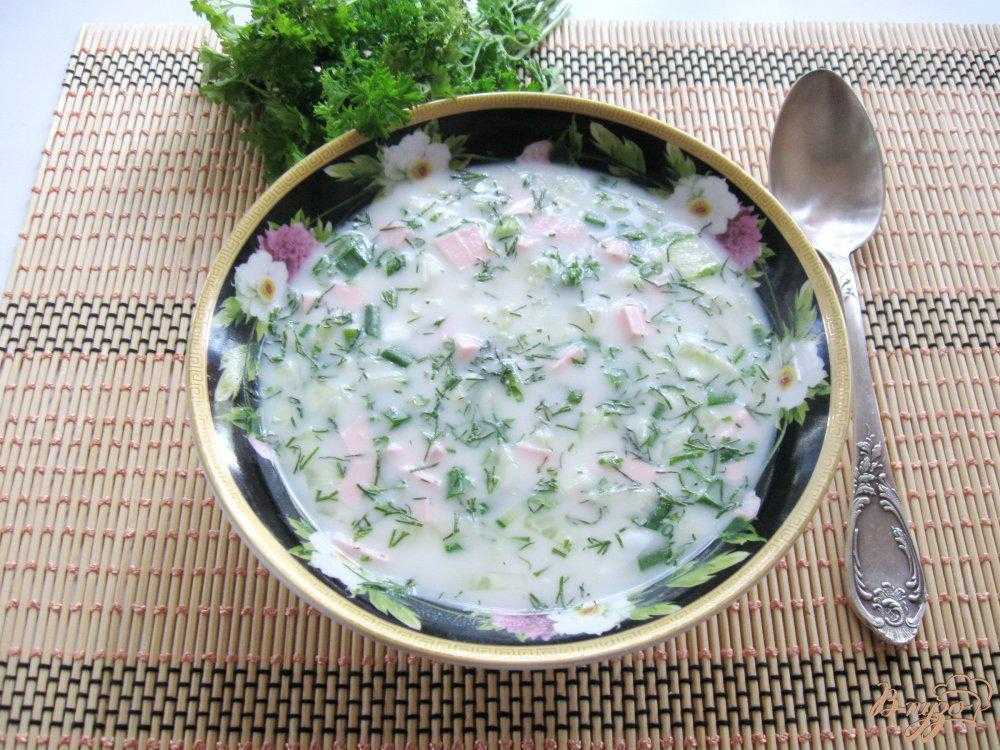 Картинка окрошки в тарелке