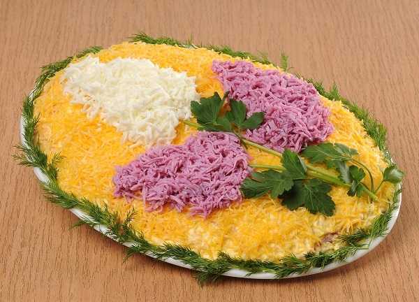 Салат букет сирени рецепт с фото пошагово