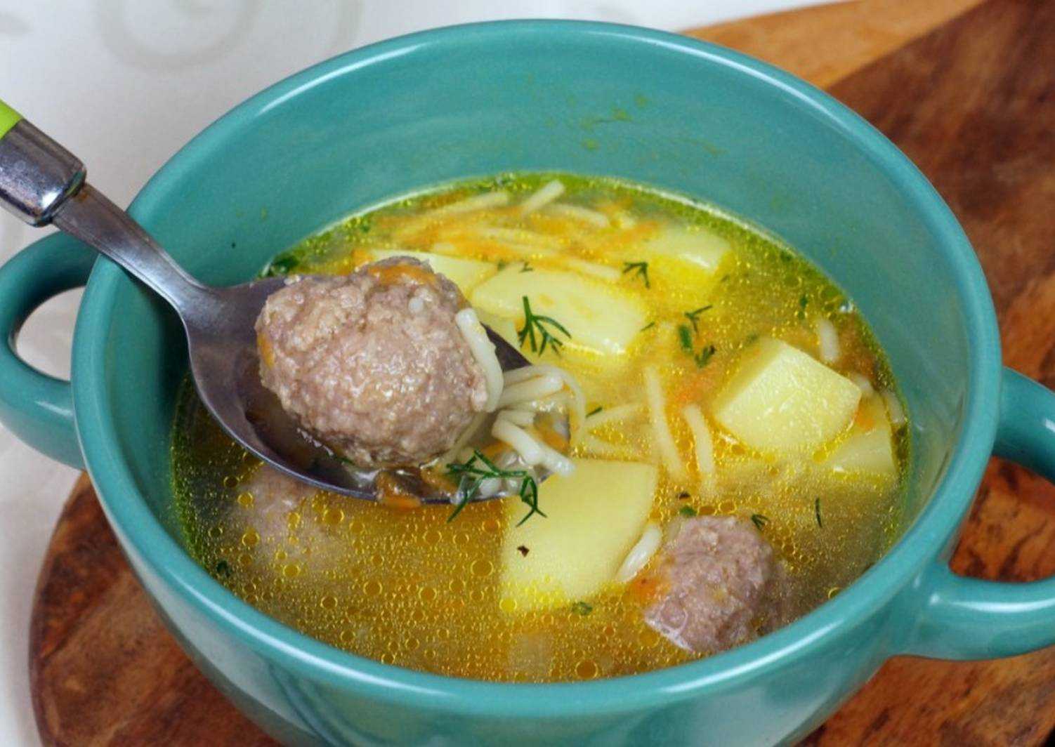 Суп с тефтелями - 6 пошаговых рецептов