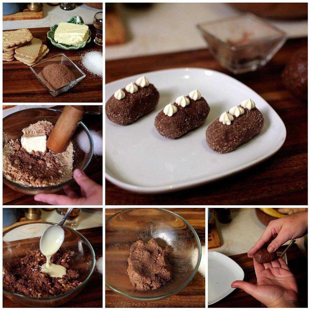 Рецепт пирожных из печенья
