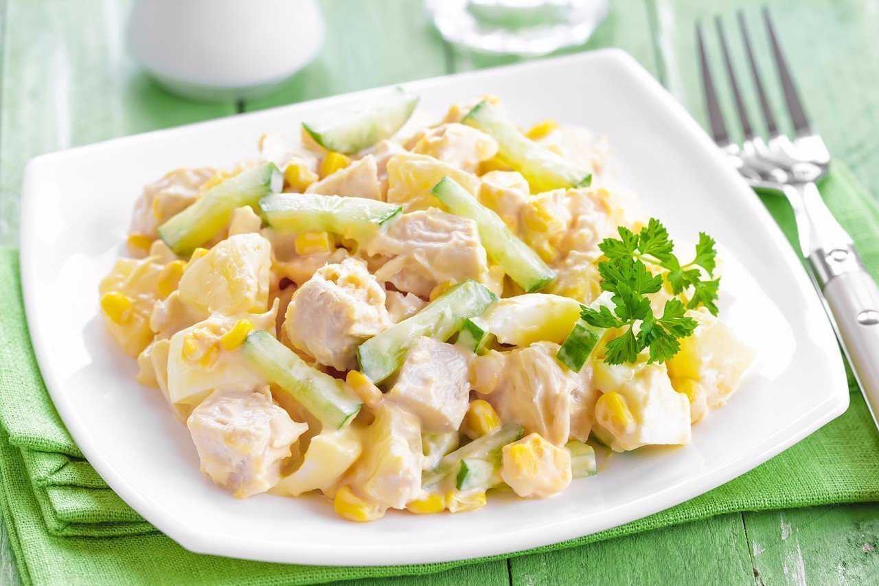 Салат с ананасом и курицей и сыром пошаговый рецепт с фото слоями | народные знания от кравченко анатолия