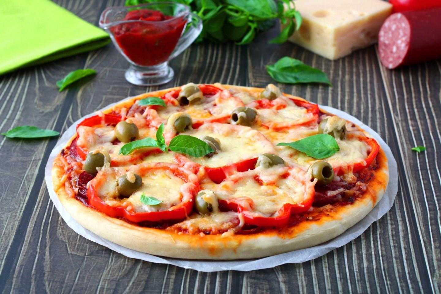 рецепты приготовления пиццы в домашних условиях с колбасой и сыром фото 16
